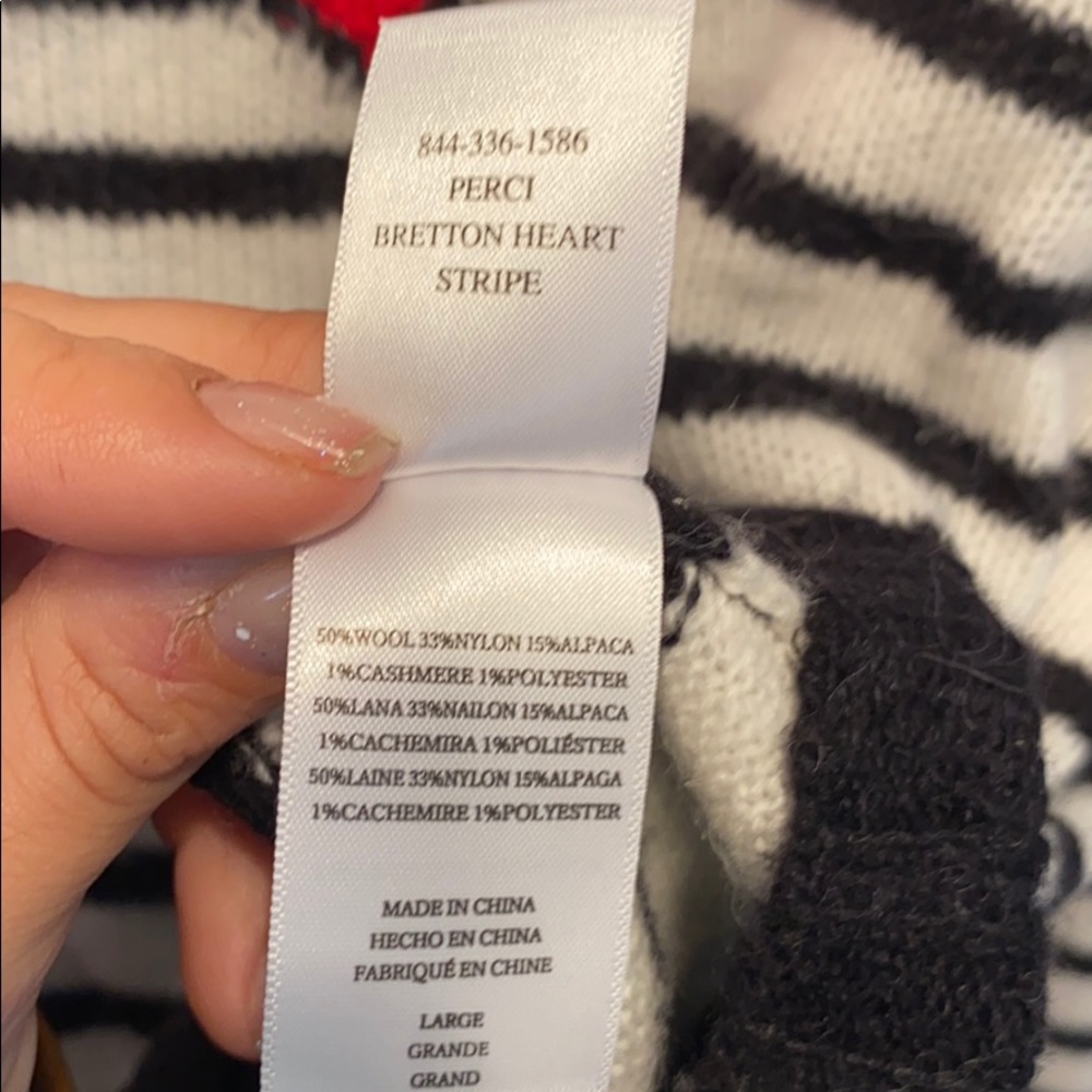 Sold 🎄RAILS Perci Heart Sweater Bretton Stripe - Picture 5 of 5
